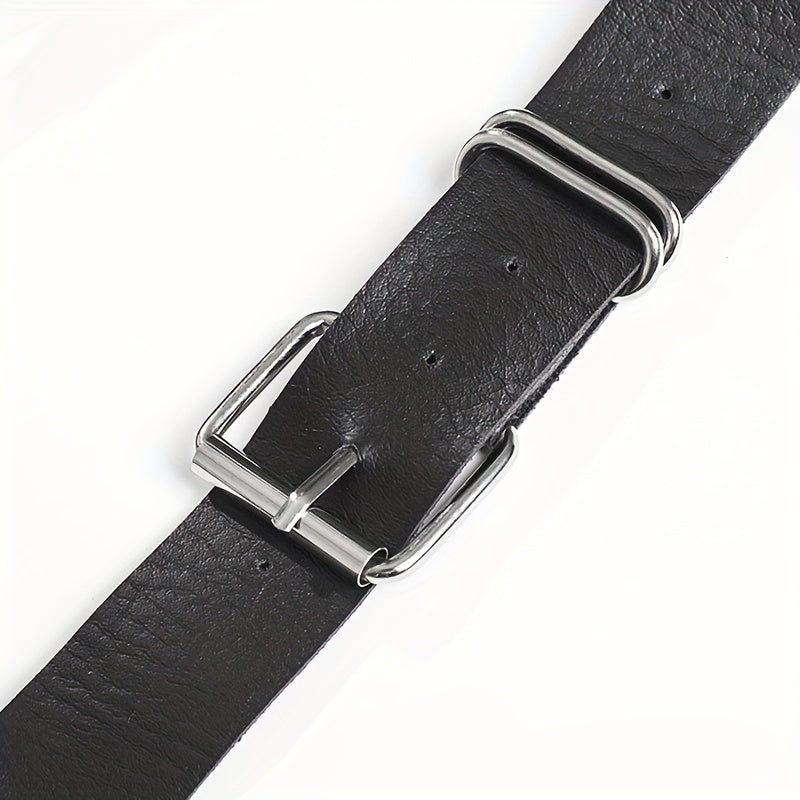 Punk Layered Chain Fringe Belt Hip Hop Rivet PU Leather Waistband