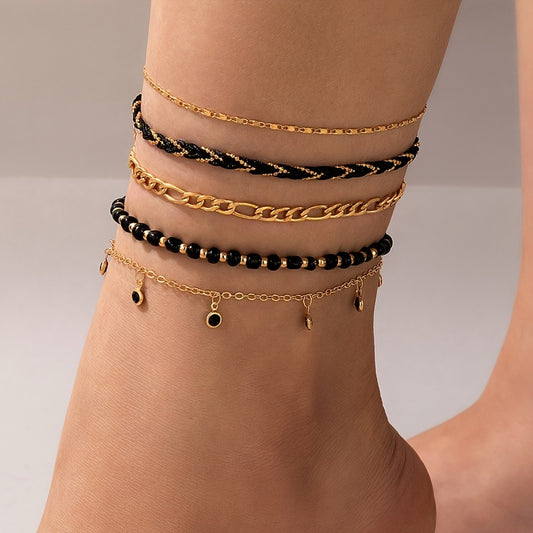 Bohemian Anklet Bracelet Set