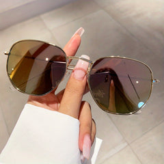 Geometric Metal Sunglasses UV400 Sun Shades for Travel