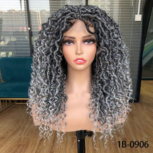 45 72 Cm Full Lace Faux Locs Wigs with Baby Hair Synthetic Fiber Full Lace Wigs