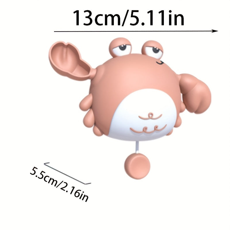 Crab Wind Up Toys for Kids Water Play - Pull Chain Plastic Bath Toys