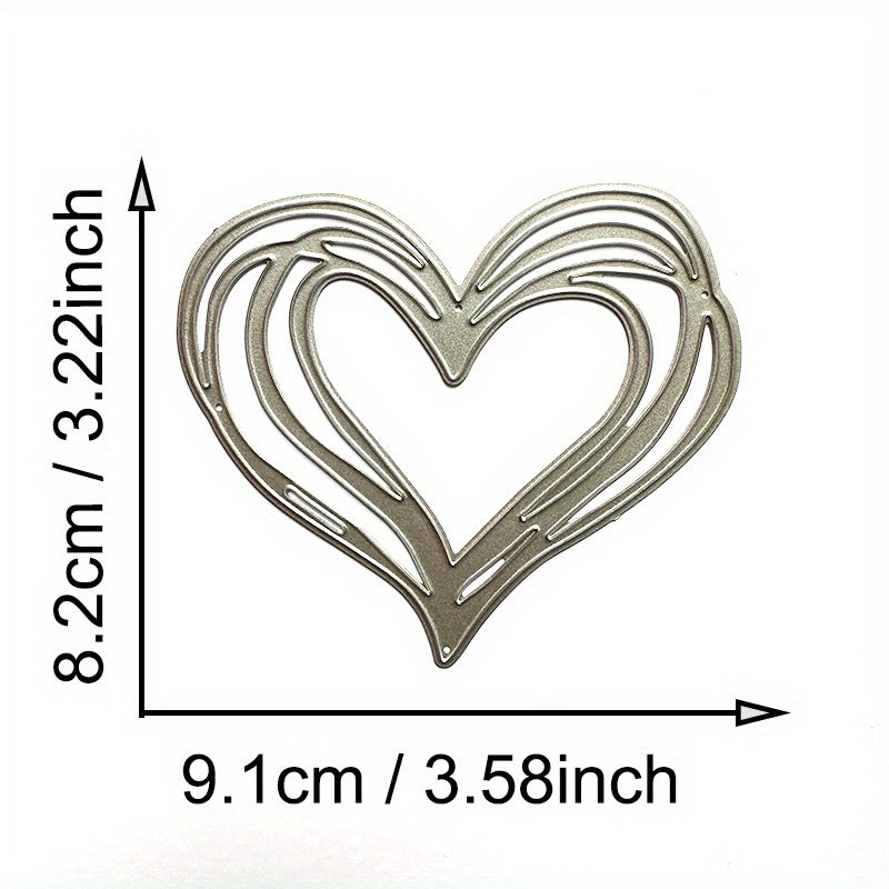 1pc Heart Scrapbooking Metal Cutting Dies For Card Making