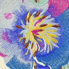 Peony Water Soluble 3D Embroidered Applique Flower Patch Dress Sew On Patches