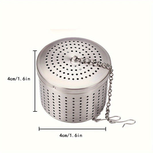Stainless Steel Tea Strainer Infuser with Fine Mesh and Chain Hook