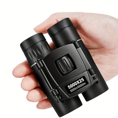 Compact HD Binoculars Bak4 Prism Portable Foldable Waterproof High Magnification
