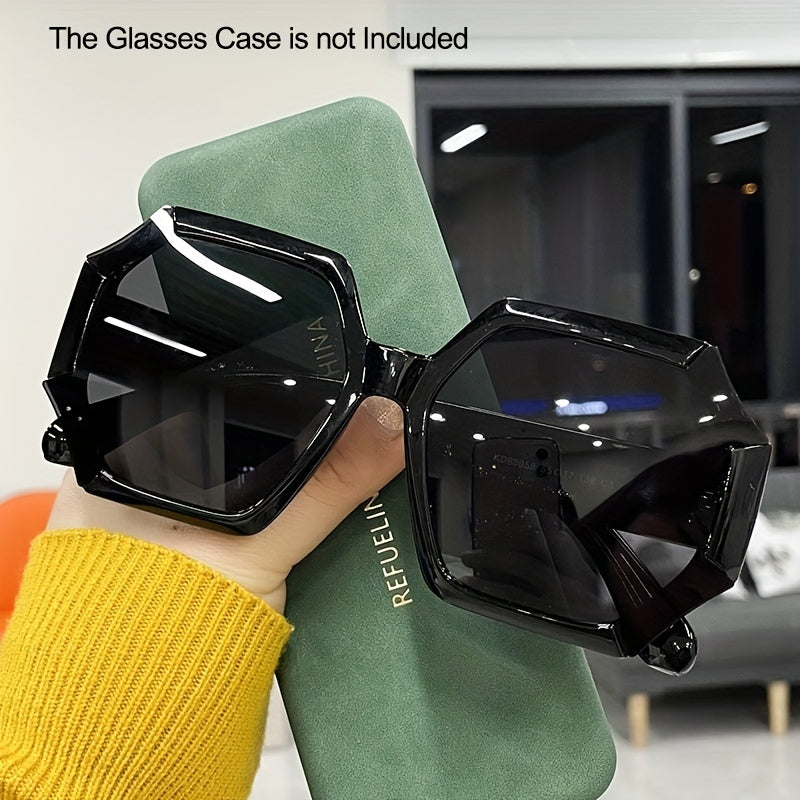 Oversized Polygon Sunglasses UV400 Sun Shades