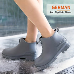 Women's Waterproof Rain Boots Solid Non slip Outdoor Rain Boots