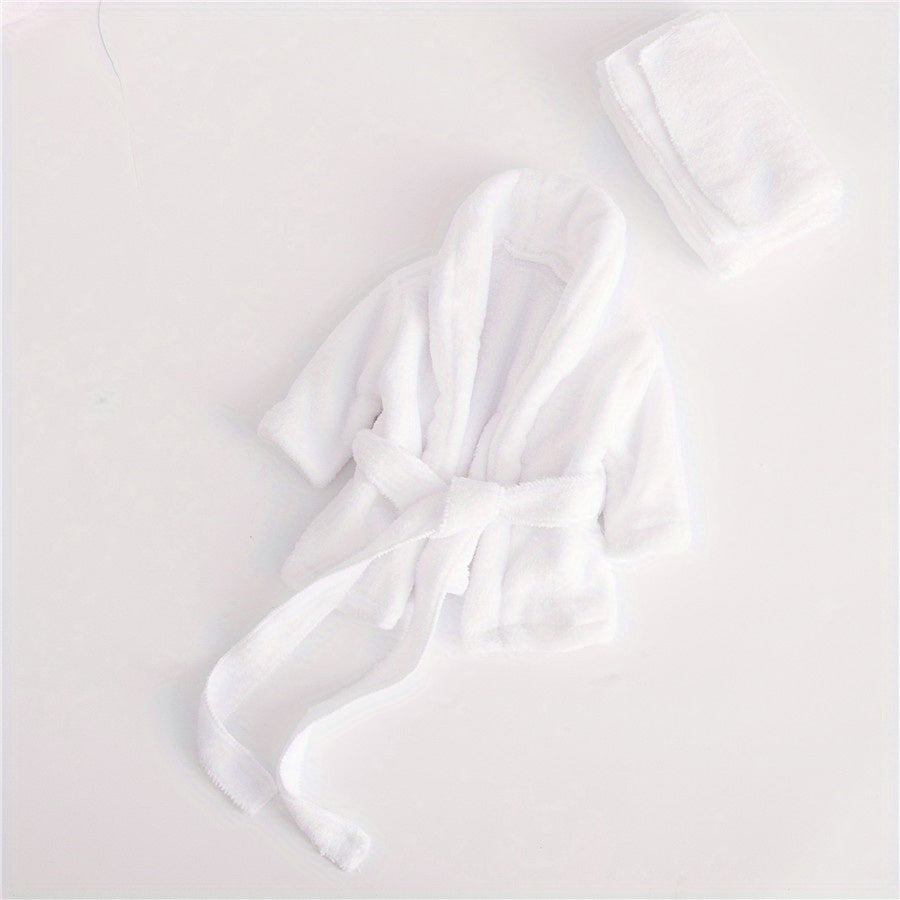 Newborn Photography Props Baby Bathrobes Bath Towel Hooded Robe