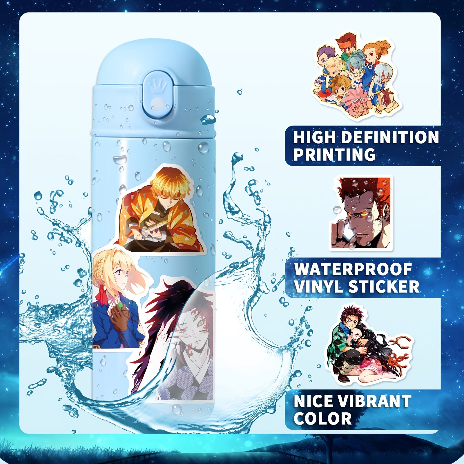 300 Cartoon Motorcycle Anime Stickers for Adults