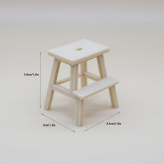 Dollhouse Mini Stool Storage Bench Faux Chair Model DIY Accessories