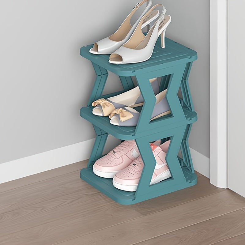 1Pc Foldable Shoe Rack Shoe Storage Shelf - Durable Space Saving Organizer