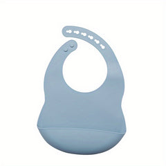 Silicone Baby Bib Adjustable Size Soft Plain Blank Pattern 1 Year Old