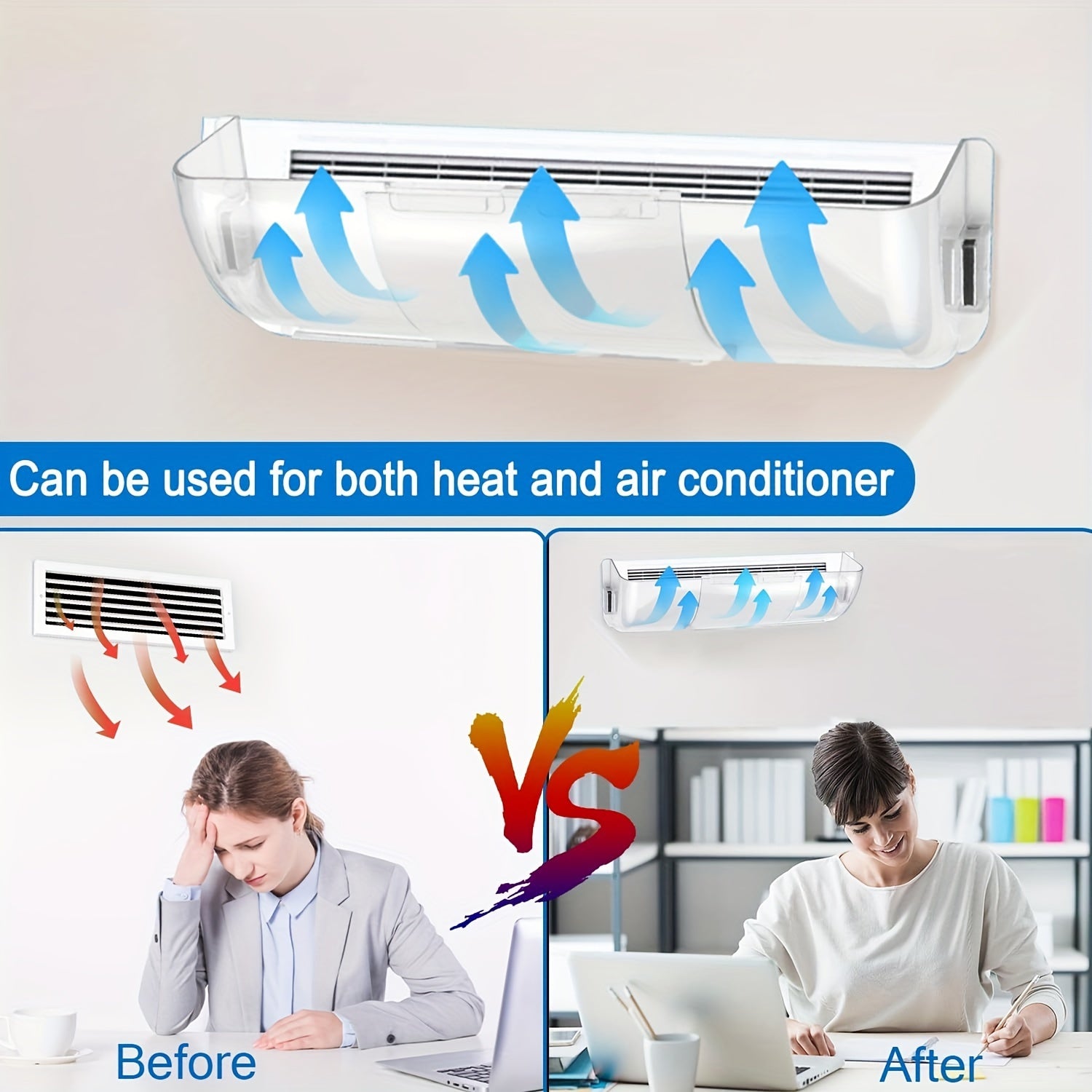 Adjustable Air Vent Deflector for Vents Sidewall Ceiling Registers