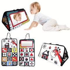 Baby Tummy Time Book Toy & High Contrast Newborn Brain Development