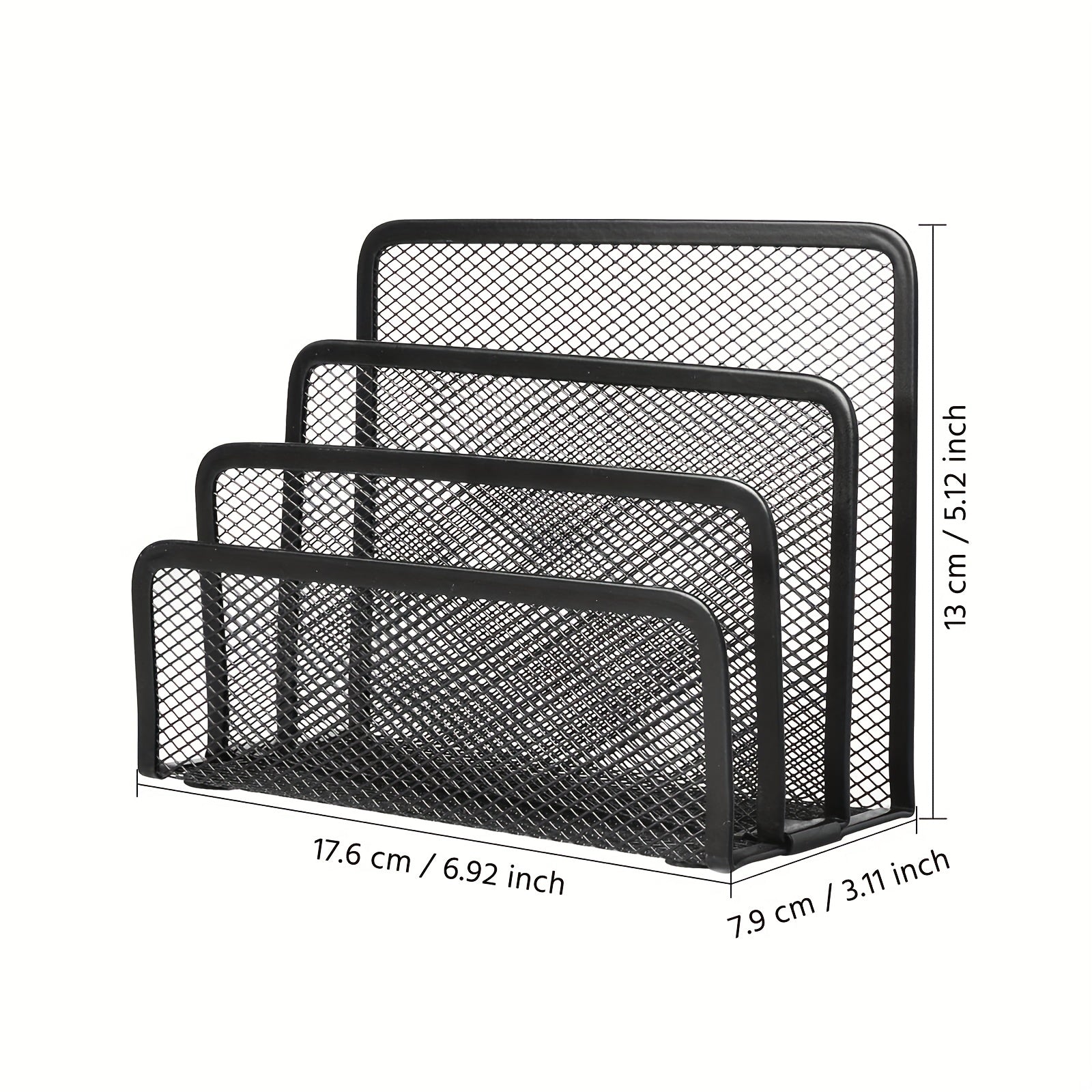 Metal Mesh Desk Mail Organizer Letter Sorter File Holder for Desktop