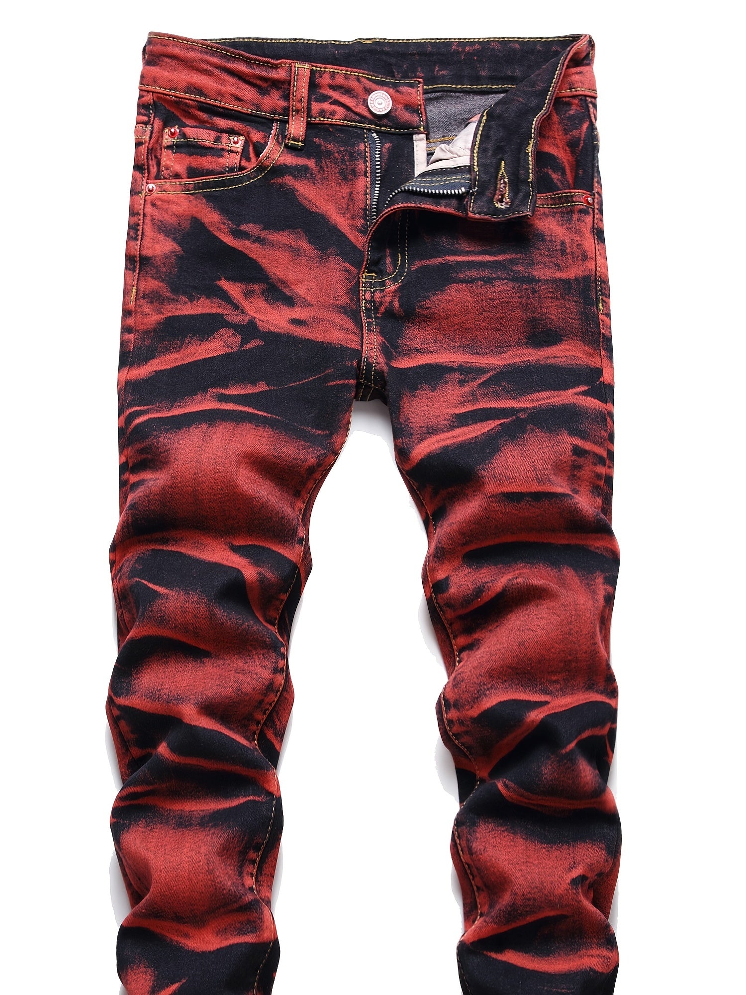 Boys Stretch Ripped Jeans Skinny Slim Fit Washed Denim Pants Kids Clothes