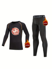 Kids Dragon Pattern Compression Fleece Set