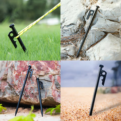 1pc Outdoor Extended Ground Nails Windproof Steel Fixed Nails