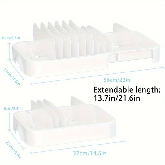 Food Container Lid Organizer With Expandable Dividers