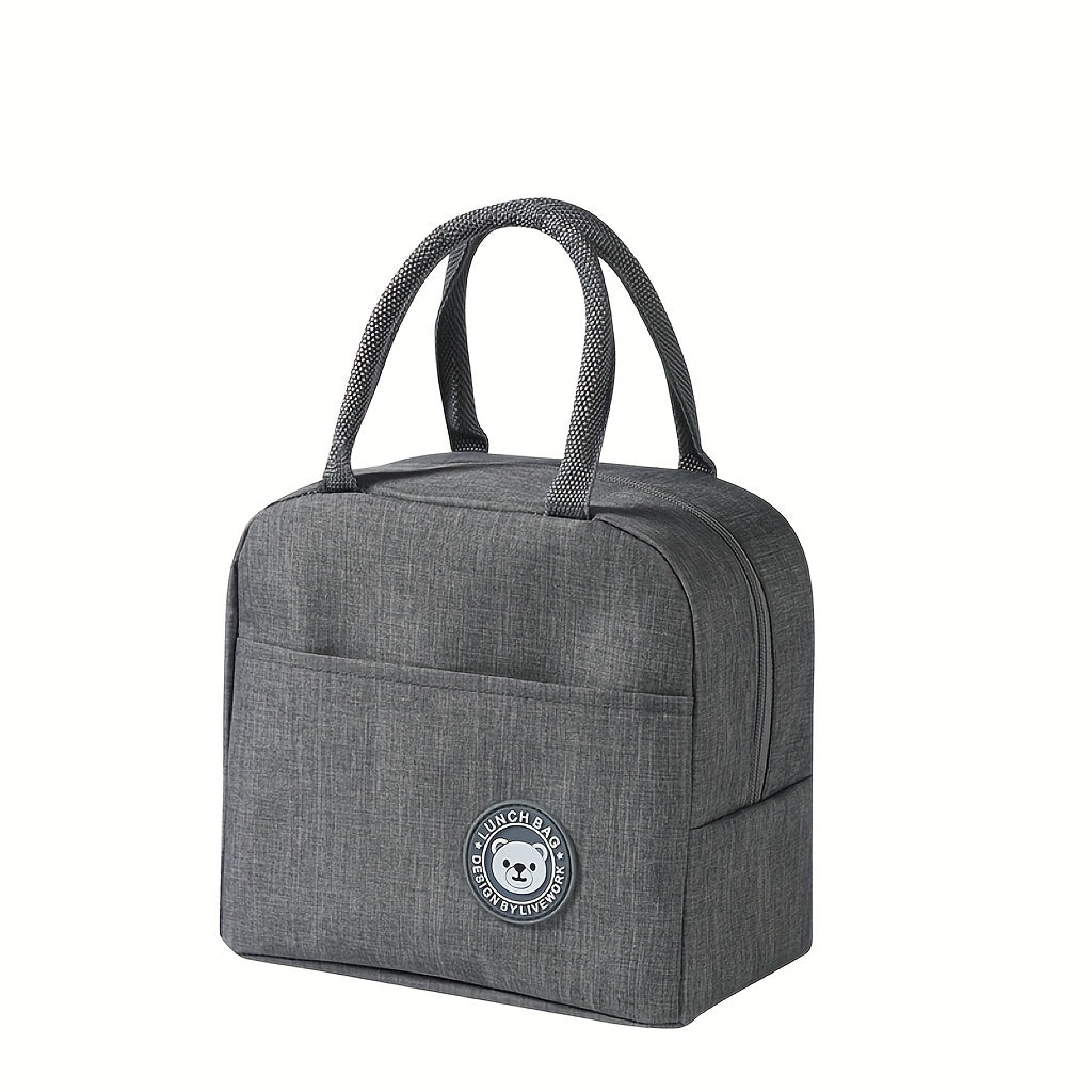 Bear Pattern Lunch Bag Portable Thermal Bag Reusable Bento Bag