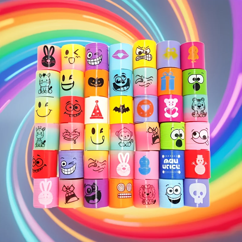 Spring Circus Rainbow Plastic Rings Bulk Pack for Parties Birthdays