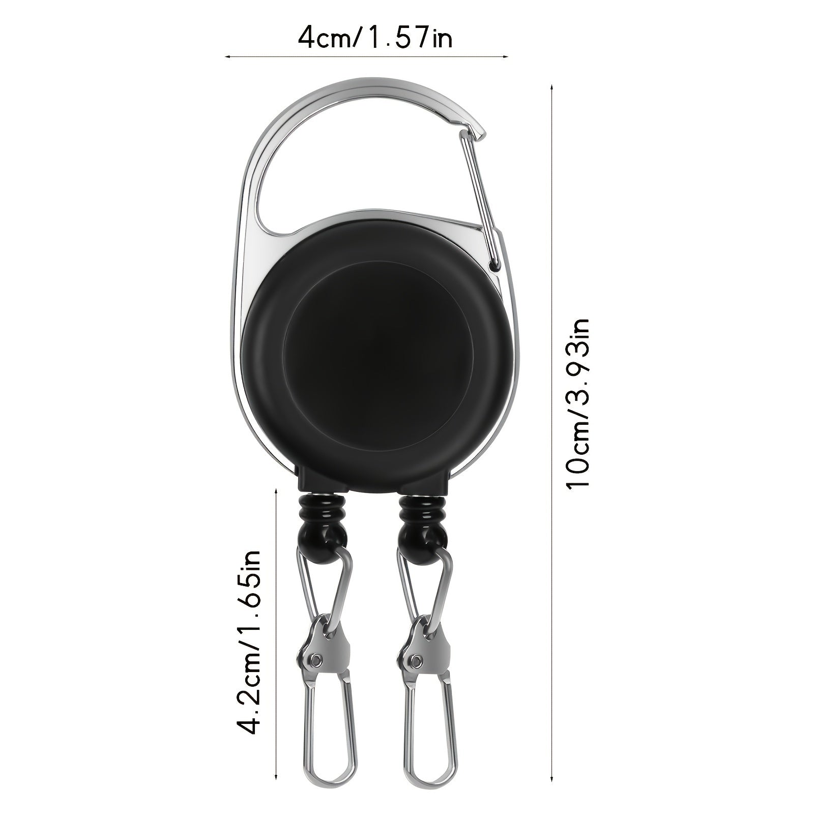 2pcs Retractable Key Chain 360 Rotation Easy Access Security