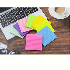 8pcs 400sheets Fluorescent Sticky Notes Student Memo Strips N Times Sticky Notes