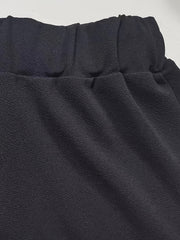  Casual Pants Women's Plus Solid Elastic Waist Straight Leg
