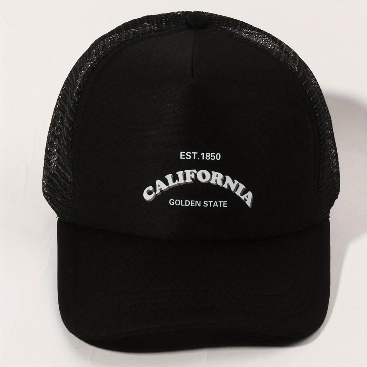 California Printed Trucker Hat Unisex Mesh Baseball Cap Adjustable