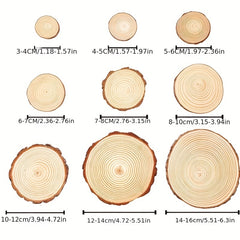 3 Thick Pine Wood Slices Circles With Tree Bark Log Discs DIY Crafts