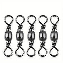50pcs Barrel Swivel High Speed 8 Ring Fishing Connector Accessories