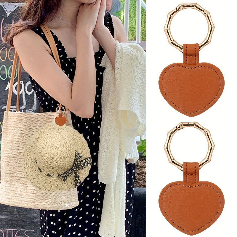 Heart Shaped Magnetic Cap Clip Leather Handbag Storage Clip