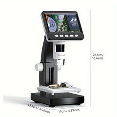 3 HD Digital Microscope 50-1000X Magnification 8 LED Illumination 2MP Lens