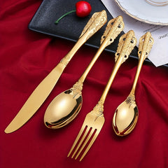 Modern Stainless Steel Cutlery Set, 24pcs
