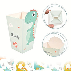 12pcs Dinosaur Popcorn Boxes Birthday Party Decoration