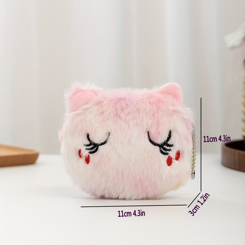 Plush Unicorn Cat Coin Purse Wallet Lipstick Bag