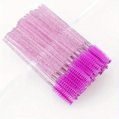 10pcs Mascara Brush Tube Set Lash Wand In A Rabbit Ears Crystal Tube