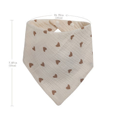 Floral Print Cotton Triangle Bib For Boys Girls