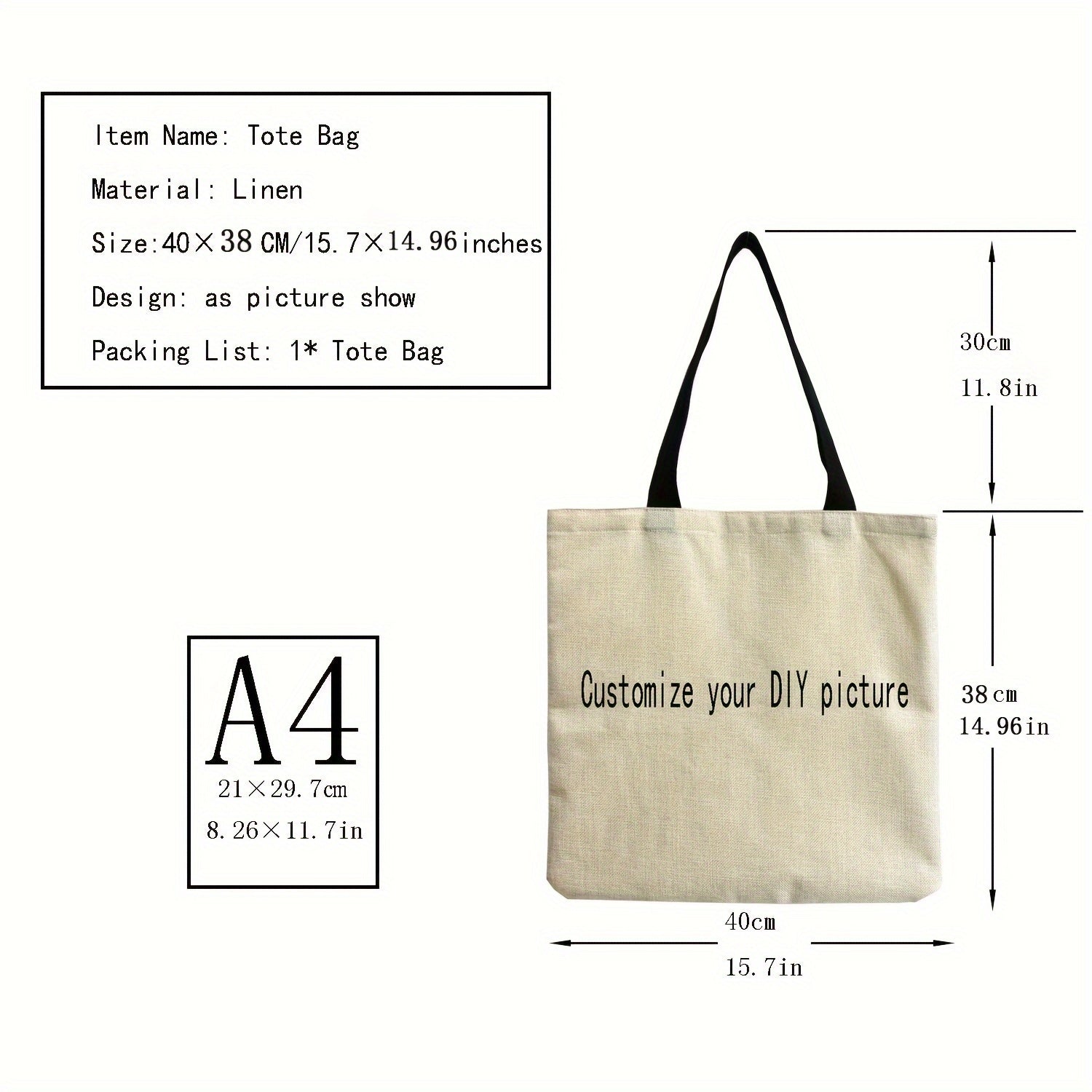 1Pc Decorative Storage Bag Double Handle Household Storage