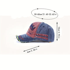 Adjustable Summer Casual Mens Peaked Cap Embroidered Letters Outdoor Sport