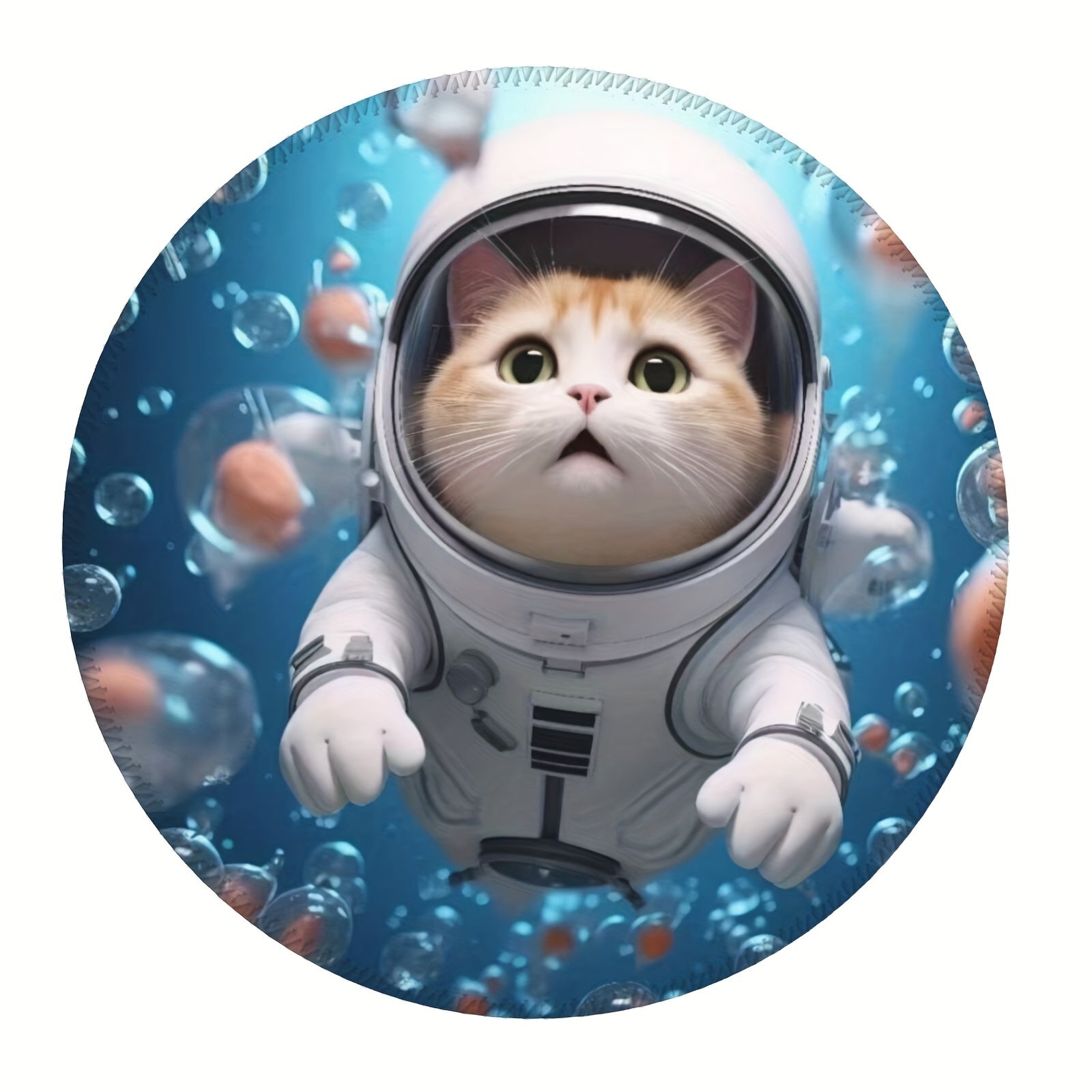Cat At The Bottom Of The Sea Mouse Pad