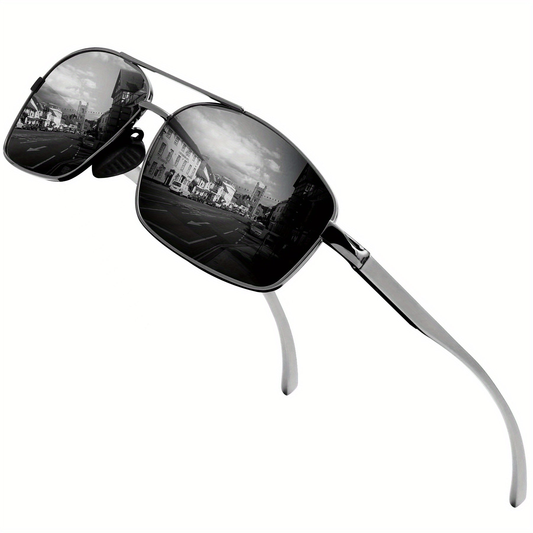 Polarized Sports Sunglasses Metal Frame UV Protection Summer Sunglasses