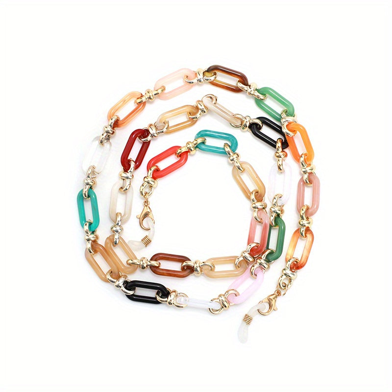 Y2K Acrylic Glasses Chain Jelly Block Anti Slip Sunglasses Lanyard