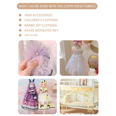 Gradient Butterfly Lace Fabric for Wedding Dresses and Garment Sewing