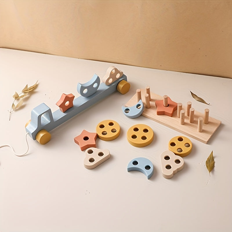 Silicone Stacks With Wooden Trailer & Combination Truck Shape
