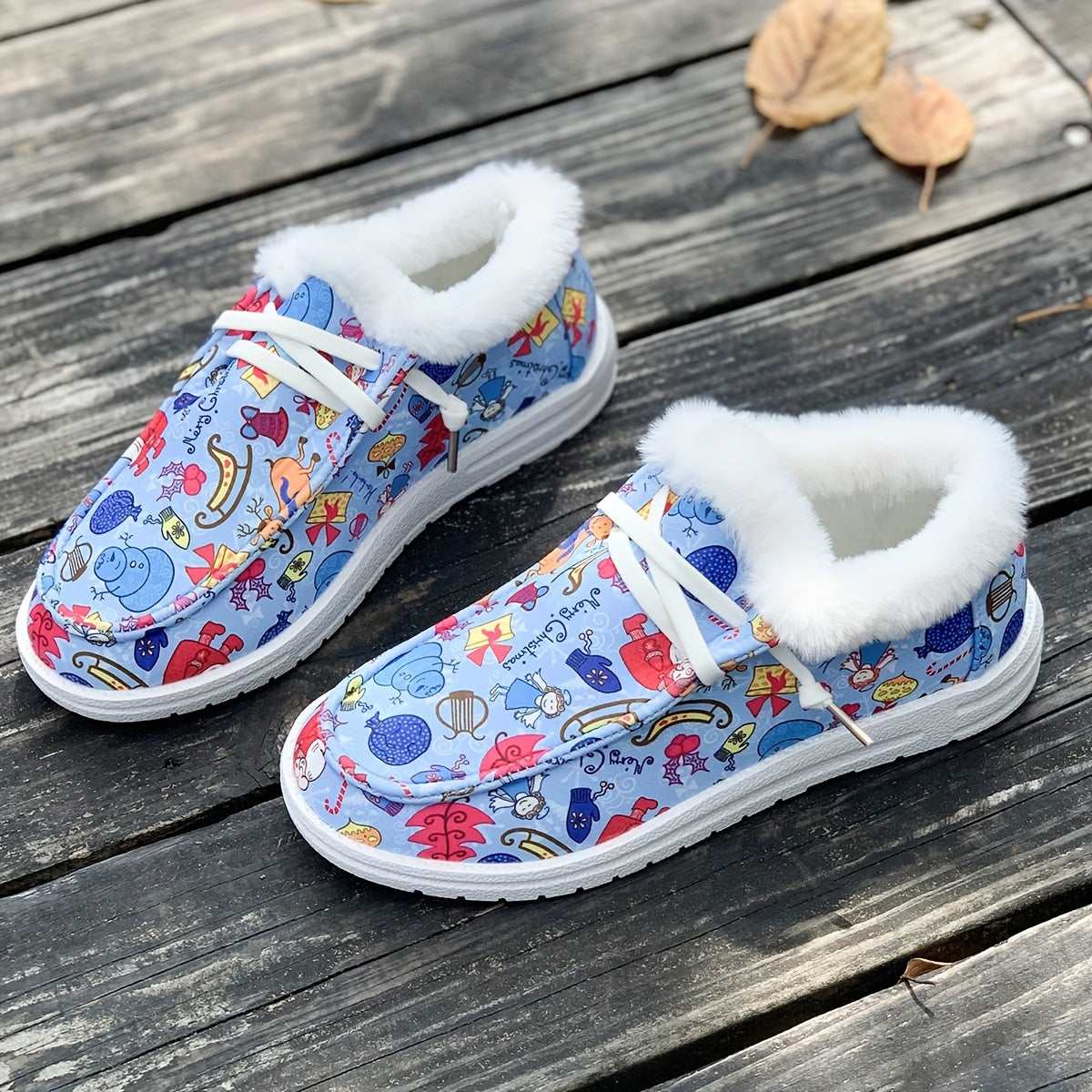 Women's Christmas Snow Boots with Santa Claus Designs