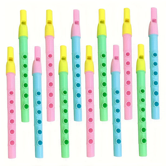 64-Piece Colorful Plastic Flutes Mini Recorder Toys