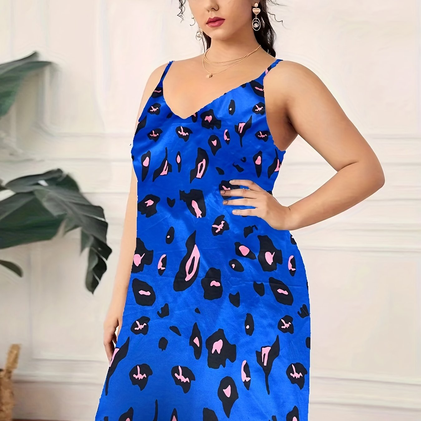  Leopard Print Comfort Cami Nightdress