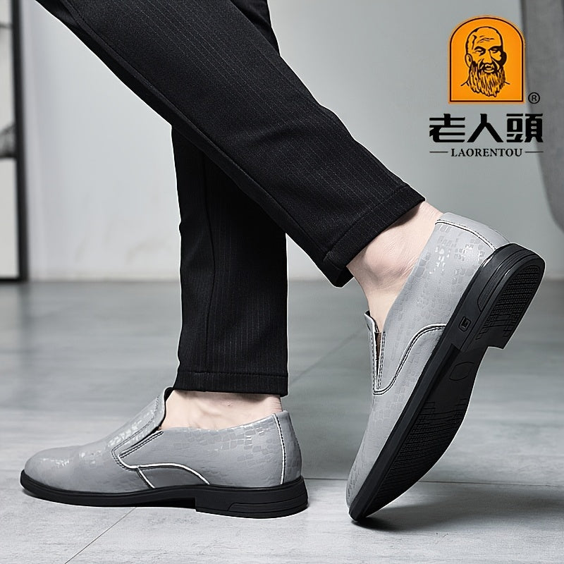 LAORENTOU Men's Leather Pointed Toe Oxford Shoes Dress Shoes