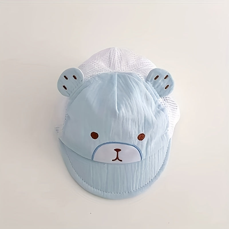 Baby Girls Cartoon Bear Cap Sun Protection Soft Comfortable Cap